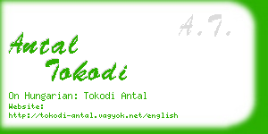 antal tokodi business card